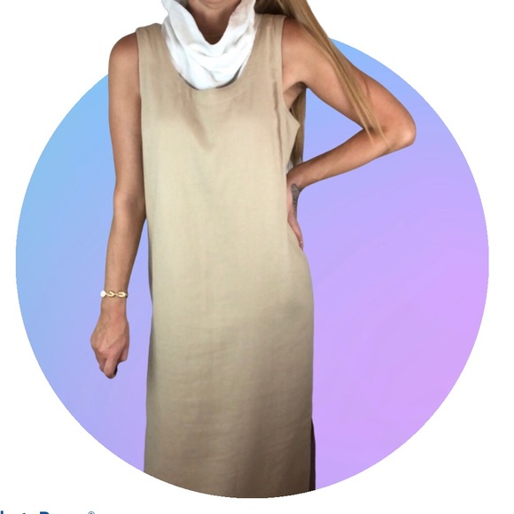NORTON MCNAUGHTON Vintage 90’s Tan Dress Small - Picture 2 of 15